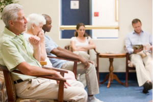 Vaccination patients waiting 