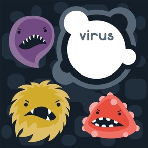 virus cartoonish graphic