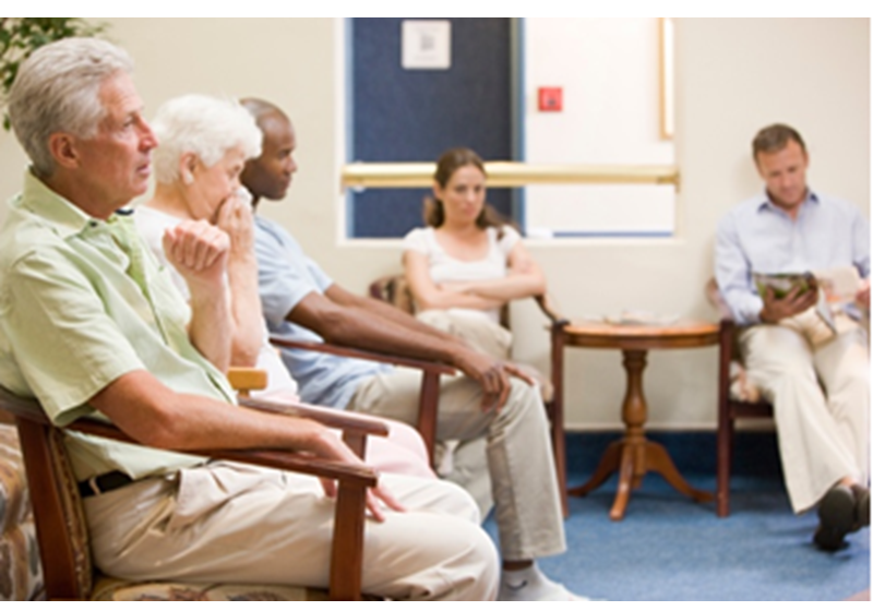 Vaccination patients waiting